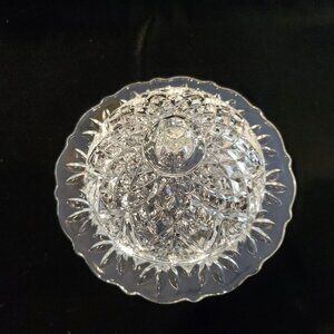 Vintage Anchor Hocking Round Covered Butter or Cheese Dish Clear Glass